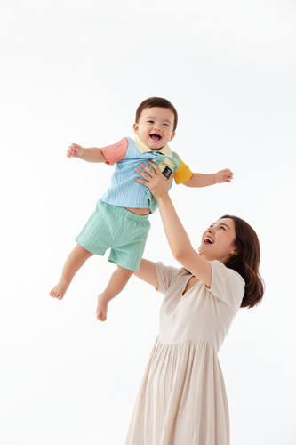 Ensemble Bébé Garçon Color Block — Polo Multicolore & Short Vert Mint