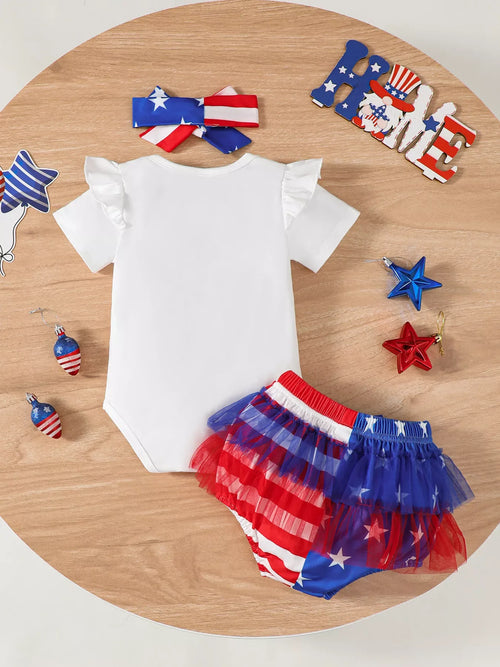Ensemble 3 Pièces Enfant 4 Juillet - Célébration Patriotique - BabyCoton