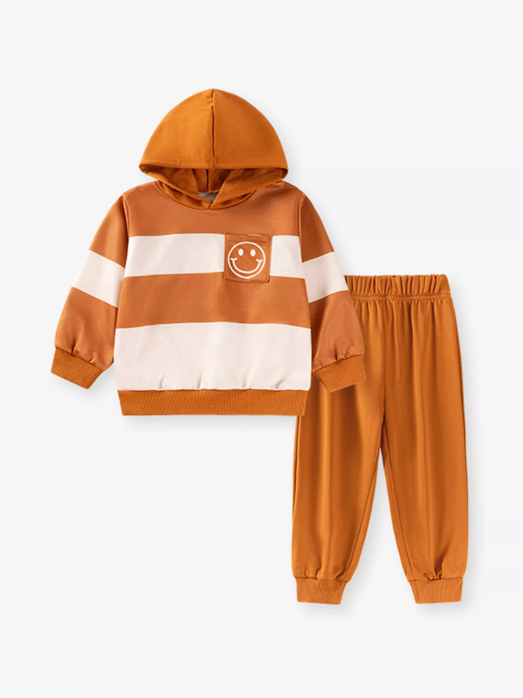 ⚡ Vue complète de l'ensemble à plat - sweat color block et pantalon assorti parfaitement coordonnés pour un look dynamique et moderne

