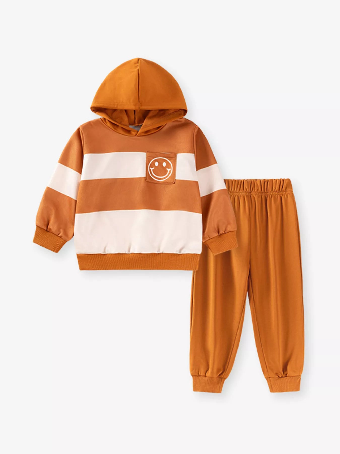 ⚡ Vue complète de l'ensemble à plat - sweat color block et pantalon assorti parfaitement coordonnés pour un look dynamique et moderne

