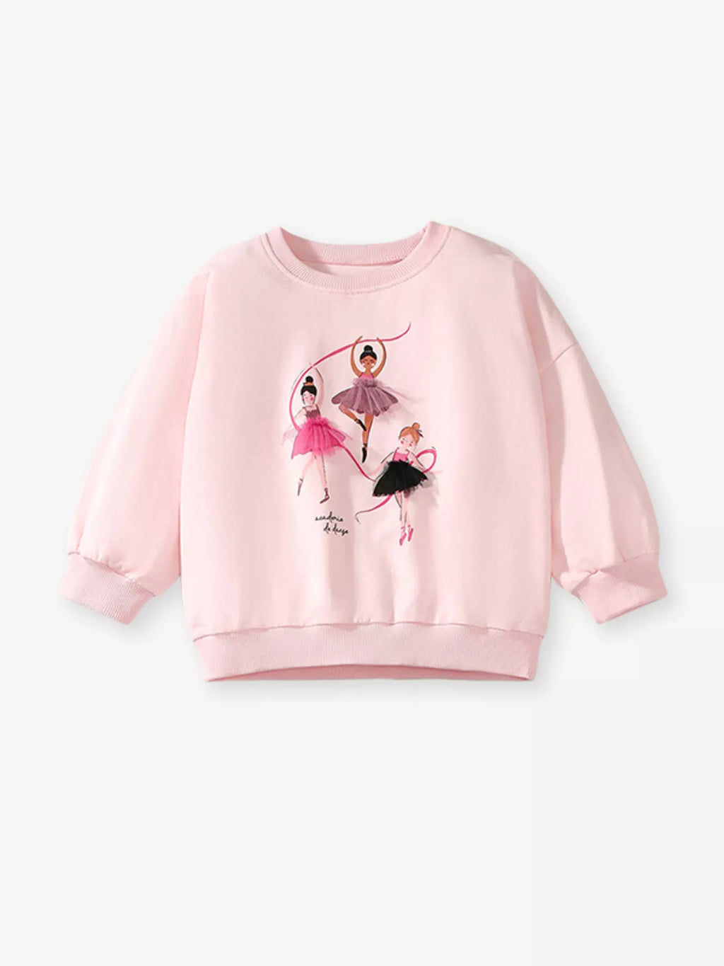  ✨ Vue complète du pull à plat - sweat ballerine et leggings parfaitement coordonnés pour un look de danseuse harmonieux