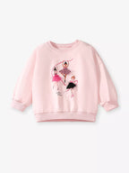  ✨ Vue complète du pull à plat - sweat ballerine et leggings parfaitement coordonnés pour un look de danseuse harmonieux