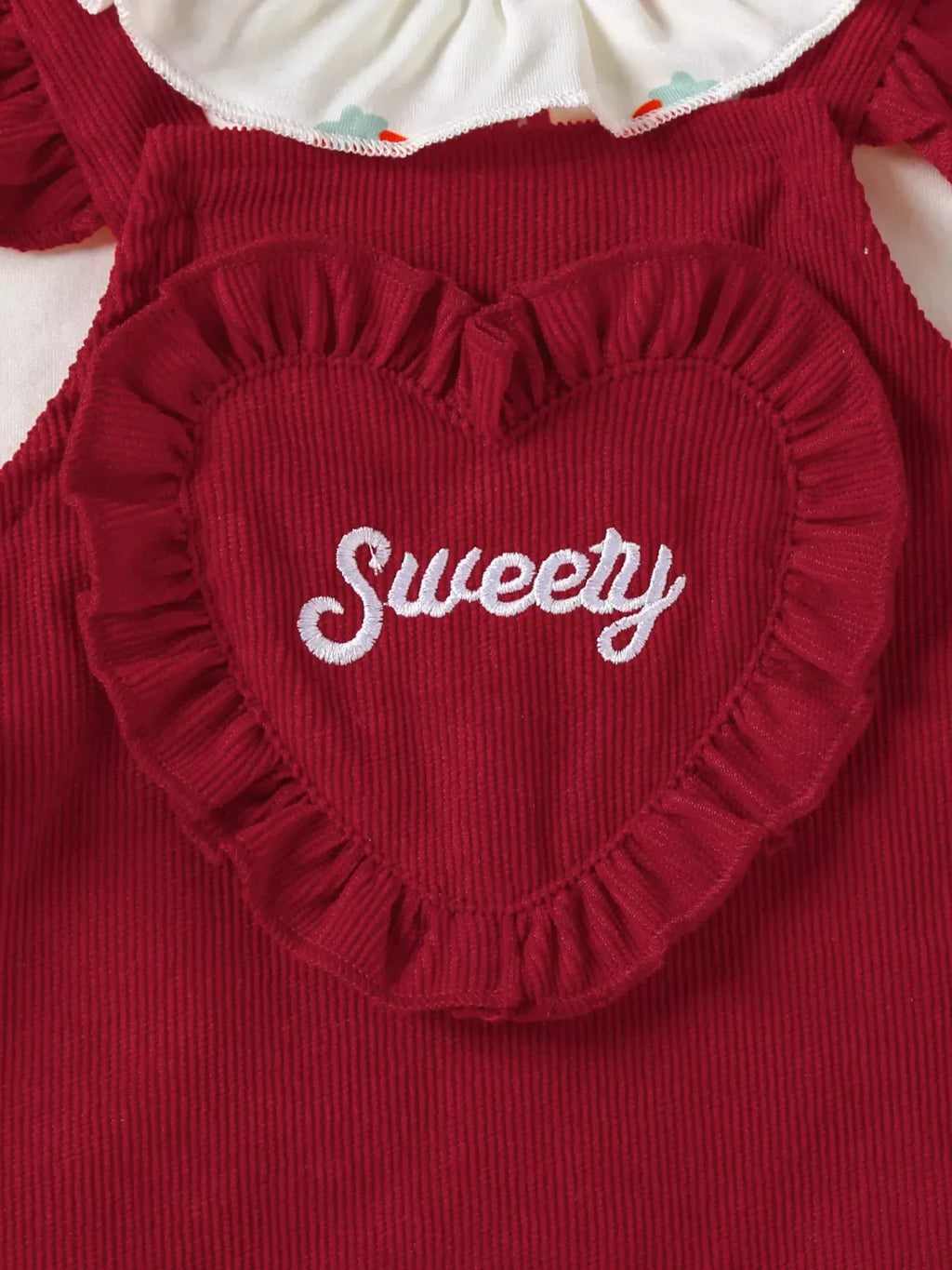 Ensemble Barboteuse Volantée & Robe Cœur avec Bandeau - Adorable pour Bébé - BabyCoton