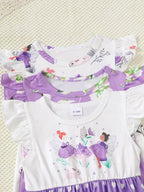 Ensemble 3 Pièces Bébé Imprimé à Volants - Douceur & Charme 👶 - BabyCoton