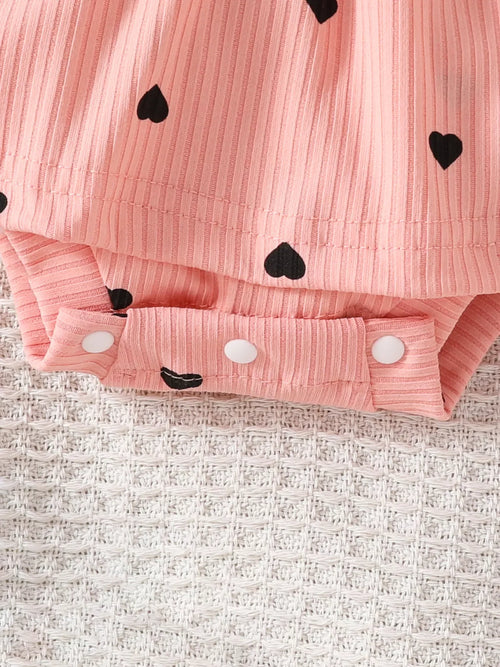 Body-Robe Fille Cœurs Volants avec Bandeau - Adorable & Confortable - BabyCoton