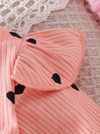 Body-Robe Fille Cœurs Volants avec Bandeau - Adorable & Confortable - BabyCoton