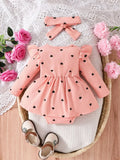 Body-Robe Fille Cœurs Volants avec Bandeau - Adorable & Confortable - BabyCoton