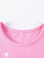 Vue latérale de la robe tulle licorne manches longues pour enfant, montrant la coupe évasée féerique et les couches de tulle fluides
