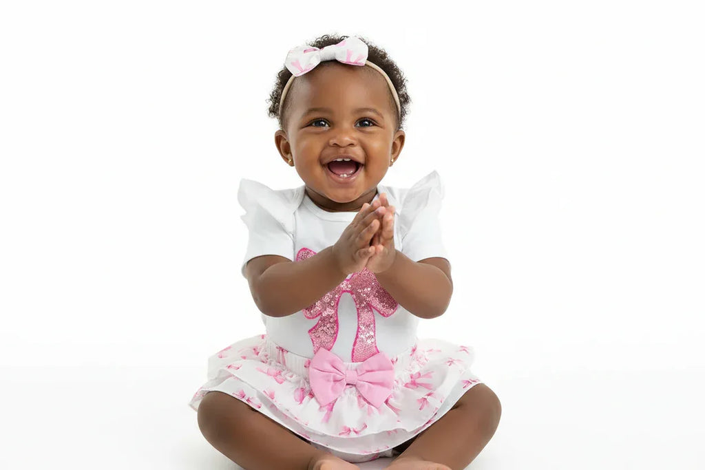 Ensemble Barboteuse Rose Nœud - Tenue Adorable pour Bébé Princesse - BabyCoton