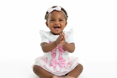 Ensemble Barboteuse Rose Nœud - Tenue Adorable pour Bébé Princesse - BabyCoton