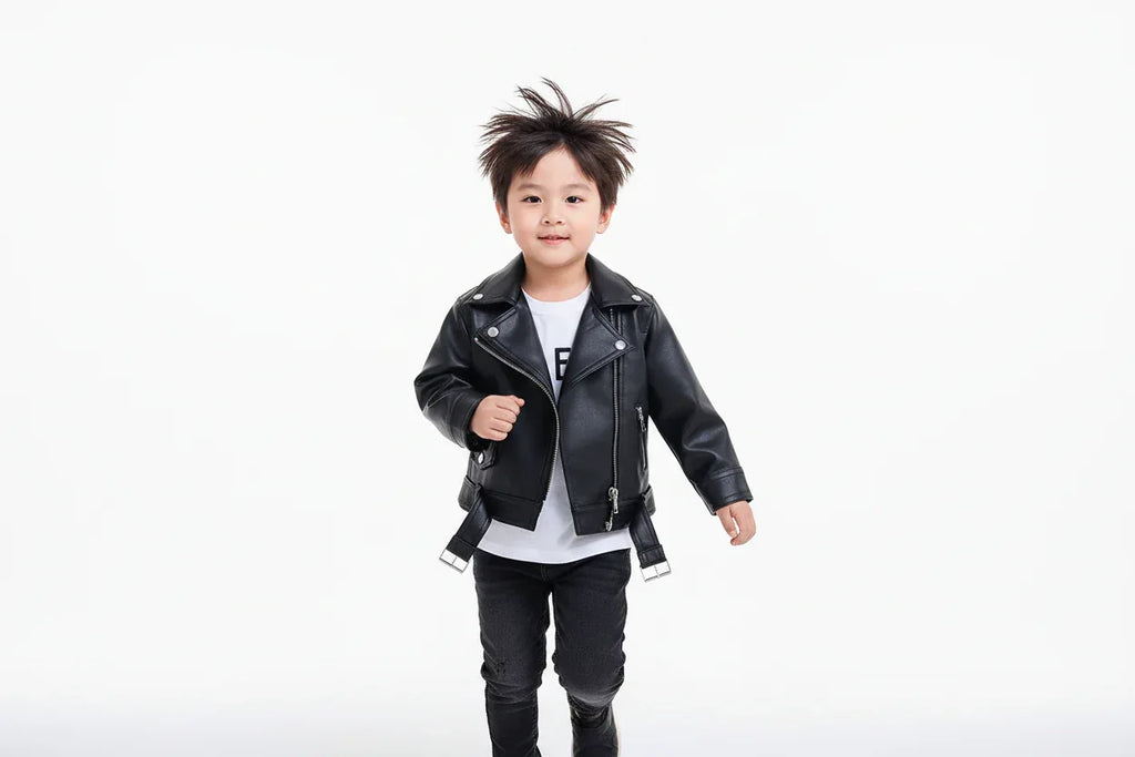 Blouson Perfecto Noir Enfant - Style Motard Rock & Tendance - BabyCoton