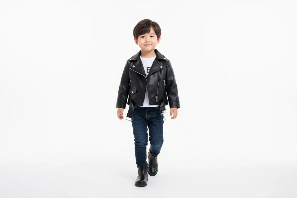 Blouson Perfecto Noir Enfant - Style Motard Rock & Tendance - BabyCoton