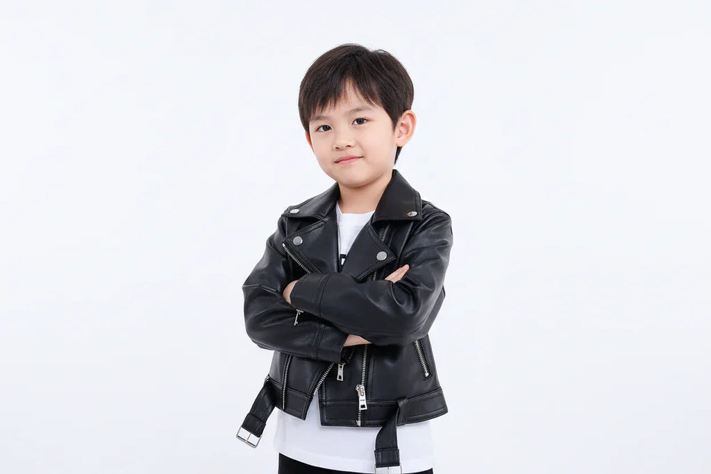 Blouson Perfecto Noir Enfant - Style Motard Rock & Tendance - BabyCoton