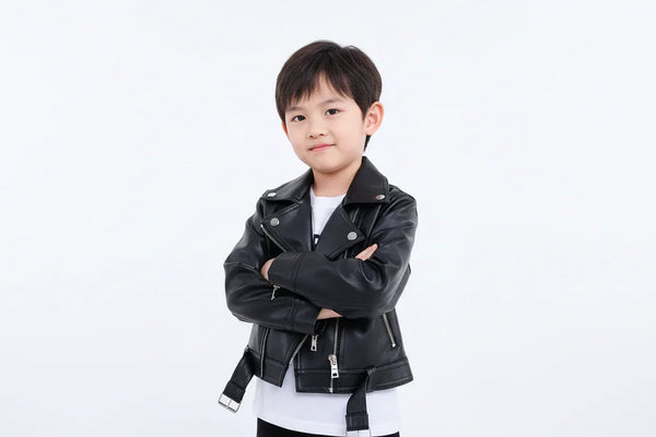 Blouson Perfecto Noir Enfant - Style Motard Rock & Tendance