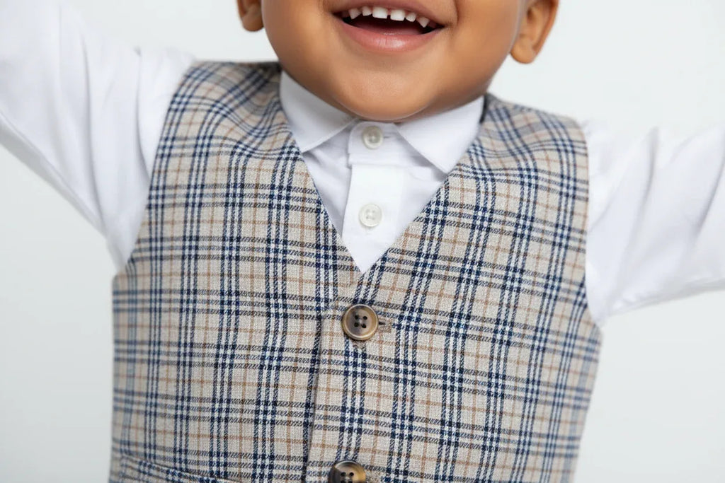 Ensemble 4 Pièces Élégant Garçon - Chapeau, Chemise, Gilet & Pantalon - BabyCoton